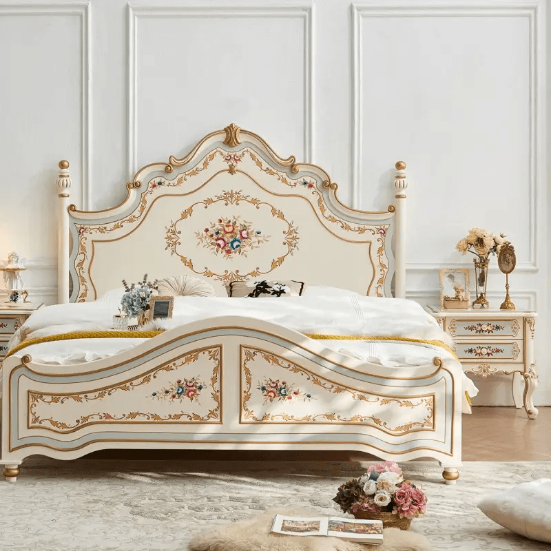 Antique Carving Bed American