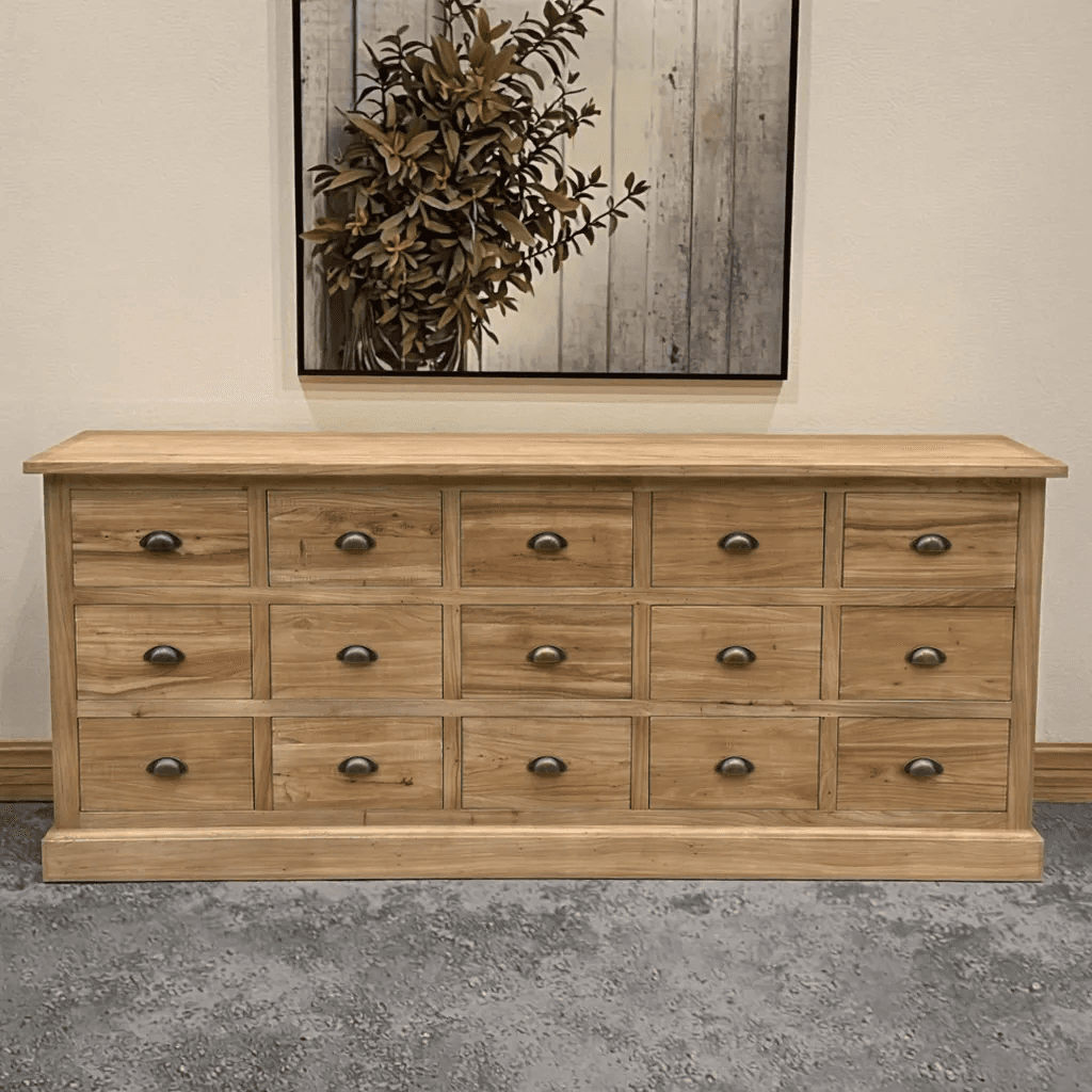 Vintage Wood Buffet Unit Sideboard
