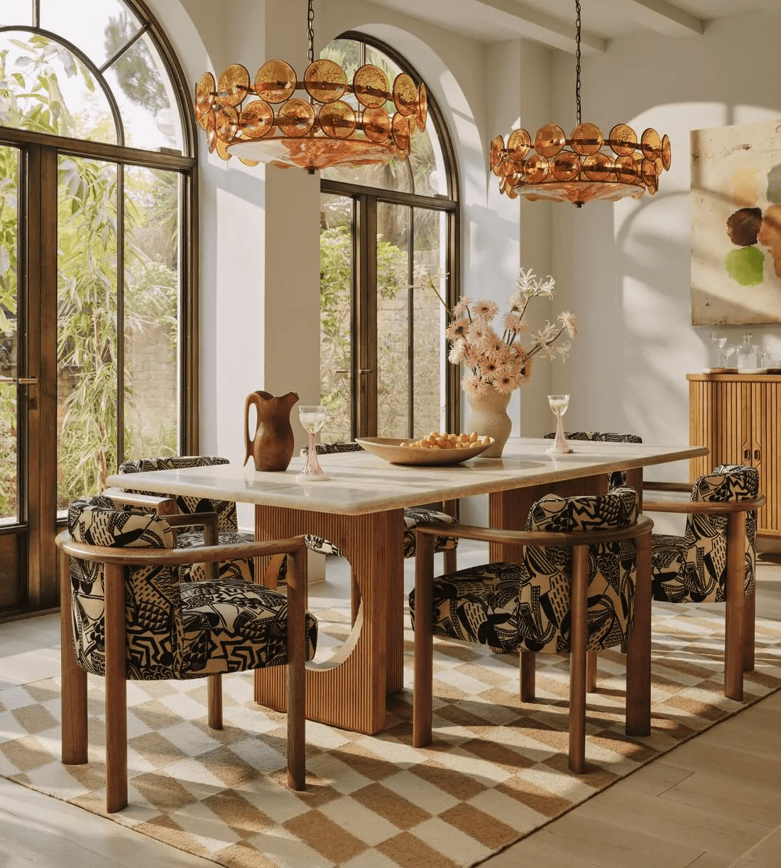 Solid Antique Dining Set 6 Seater