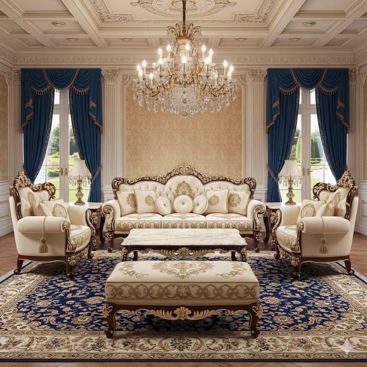 American Antique Wood Sofas
