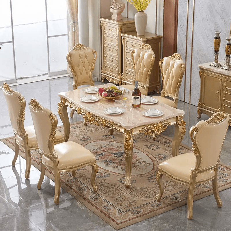 Antique Golde 6 Seater Dining Table