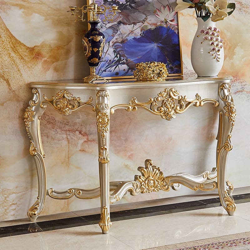 Premium Hand-Carved Wood Console