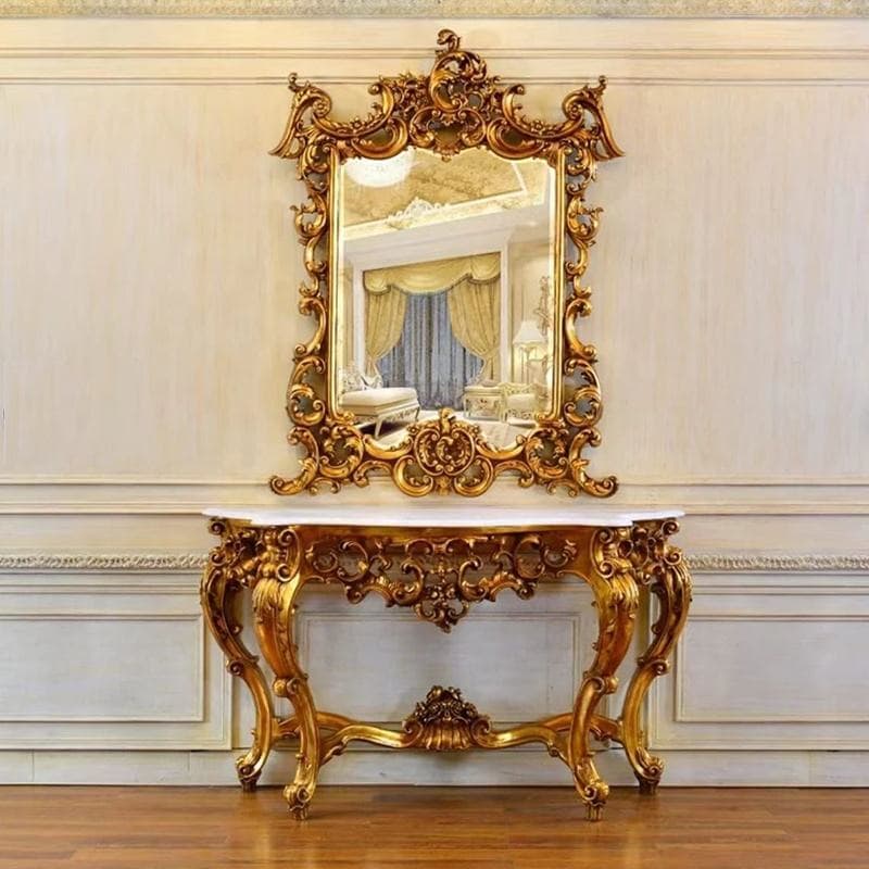 Vintage Carved Wooden Console