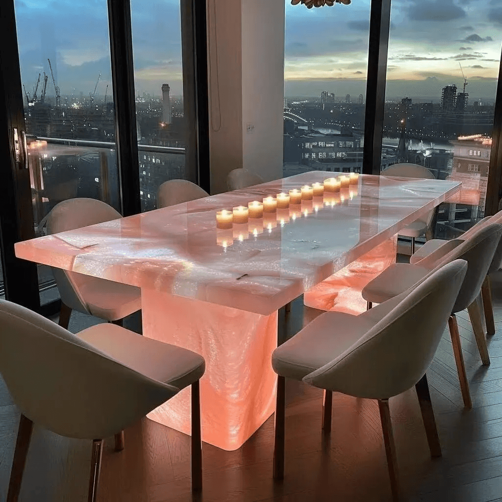 8 Seater Luxury Epoxy Dining Set