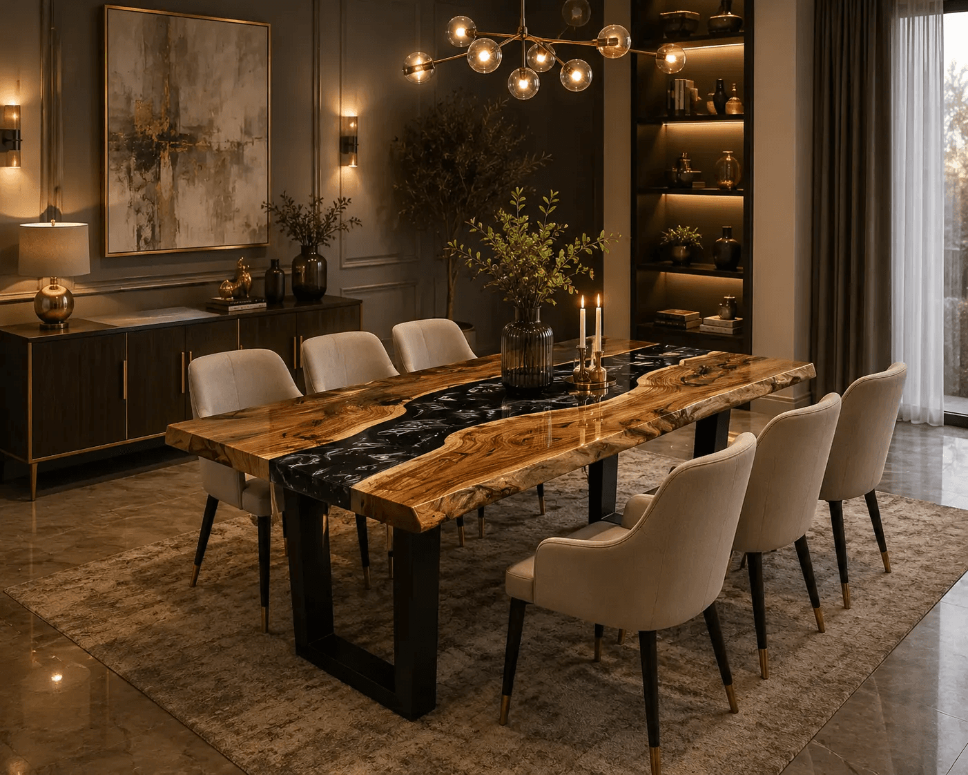Dining Table River Epoxy