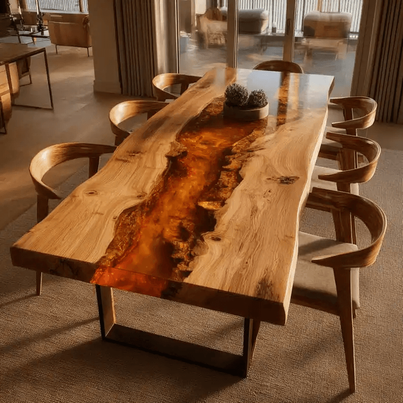 French Riviera Epoxy Dining 8 Seater Set