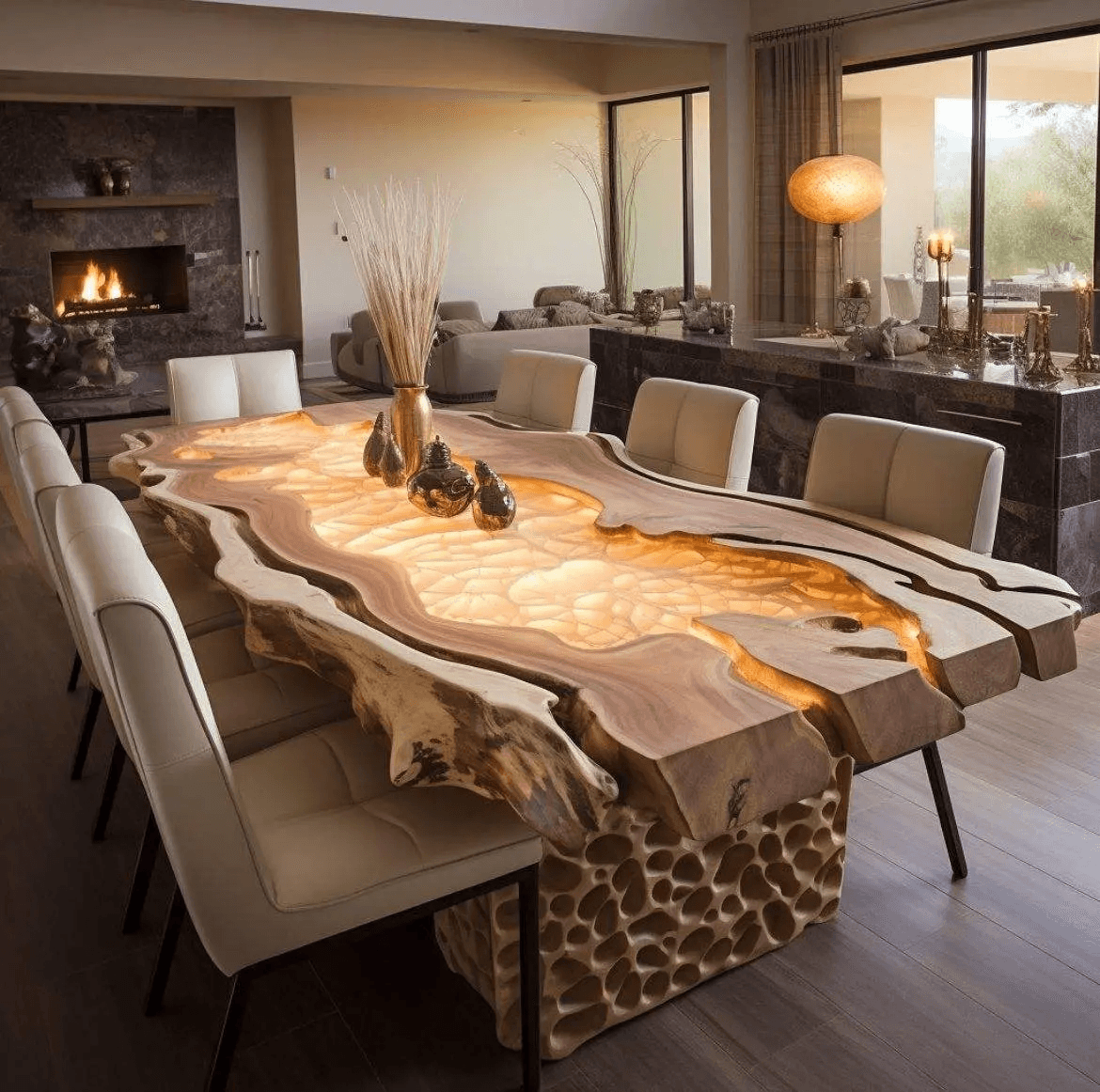 Italian Verona Epoxy Dining Table