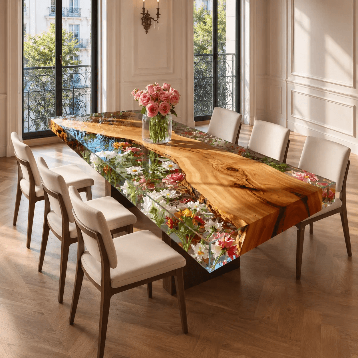 Large Resin Epoxy Dining Table