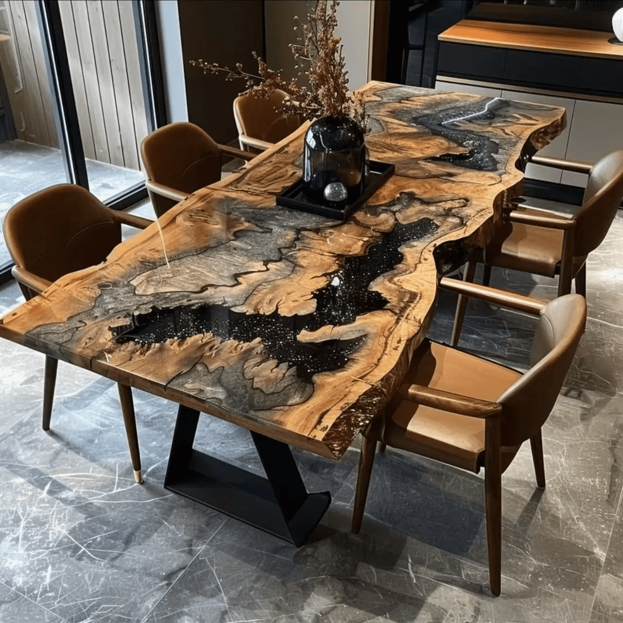 Ultra Opulent Epoxy Dining Table