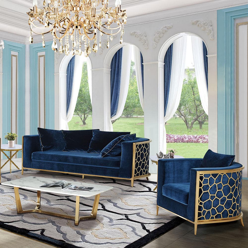 Exclusive Haven Blue Sofa Set