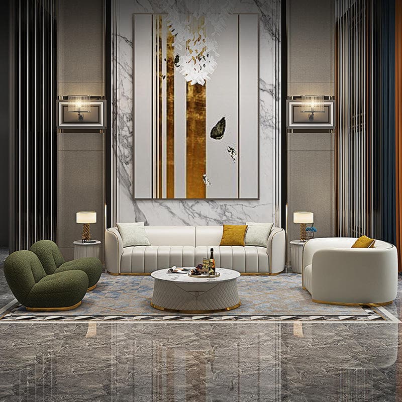 Velvet Finish Living Sofa