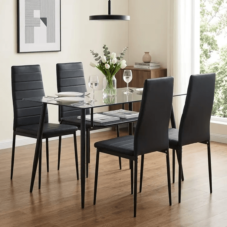 6 Seater Designer Glass Dining Table
