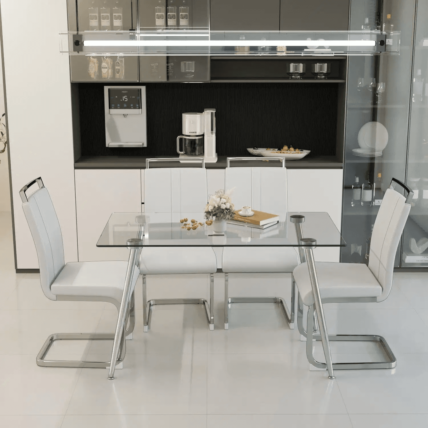 Sleek Glass Dining Table