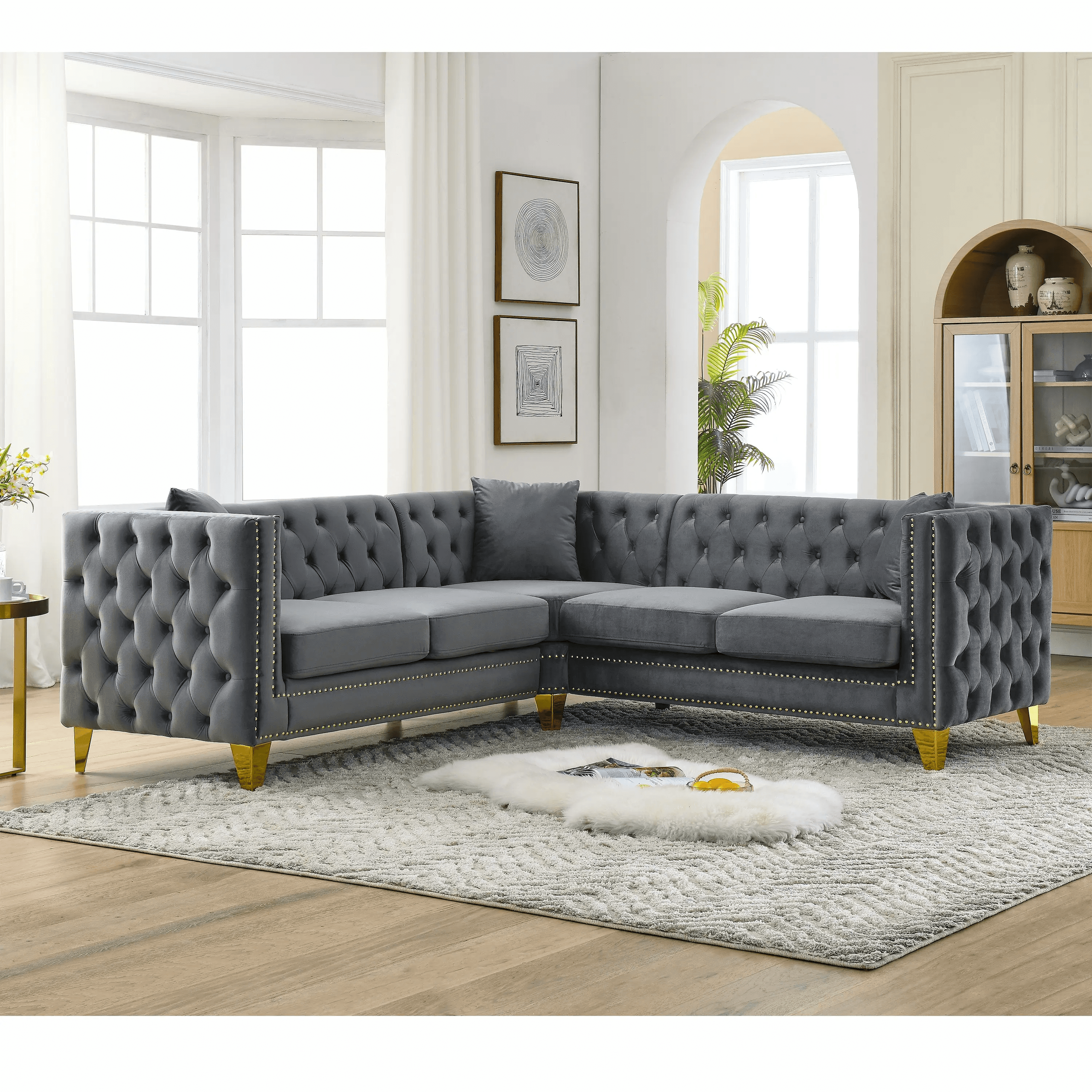 Luxury Corner L Shape Sofa Set