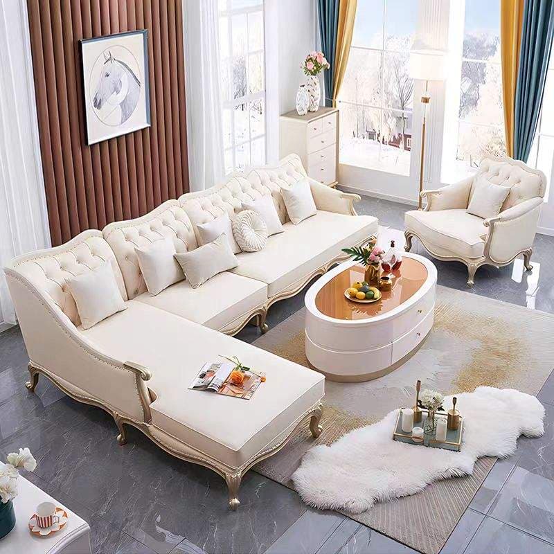 Royal Antique L Shaped Sofa Set
