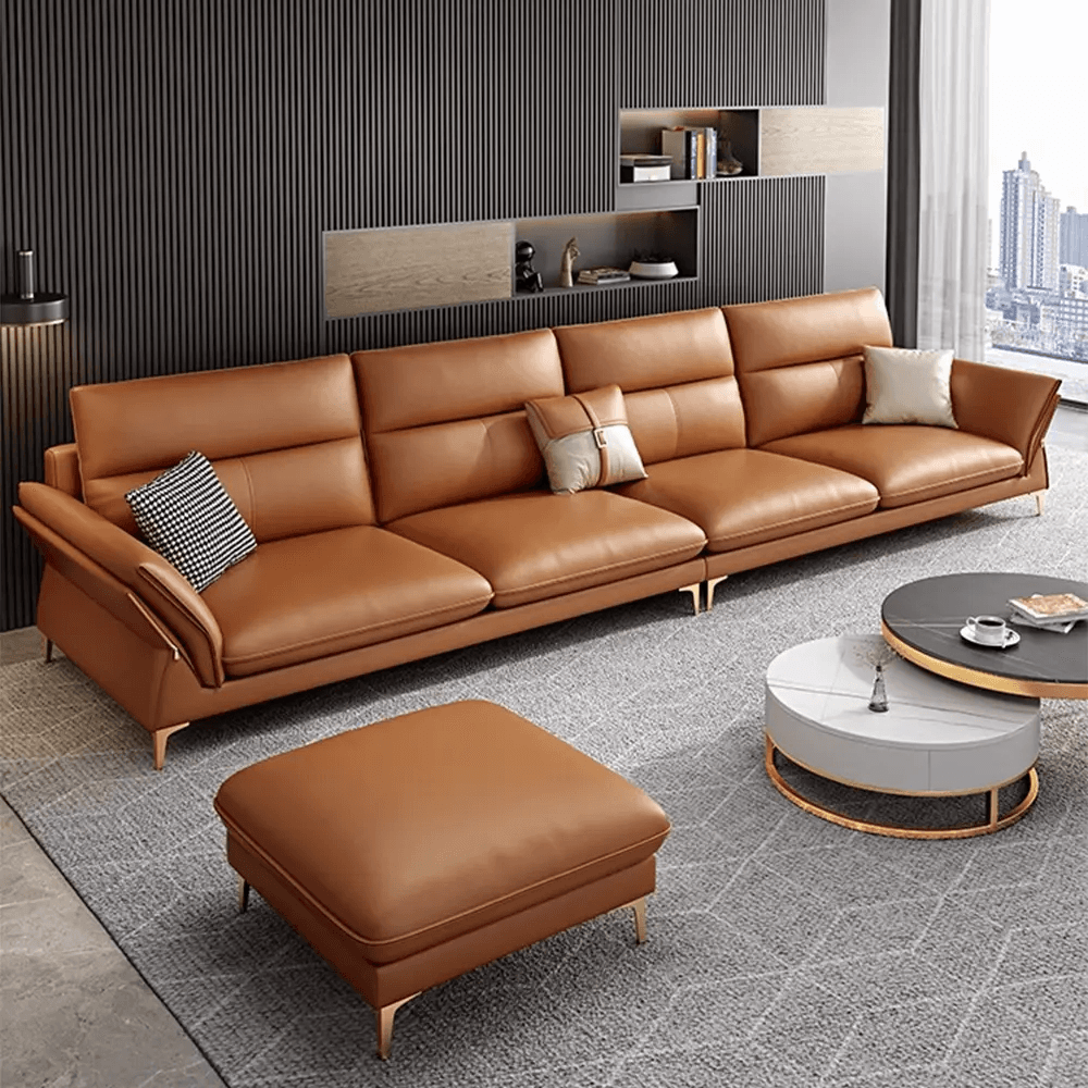 Brown Sofa Leather Signature Style
