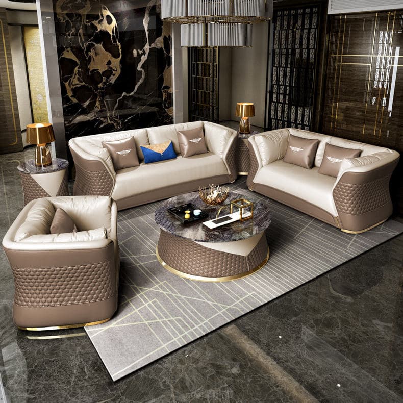 Royal Leather 5 Seater Sofa Set