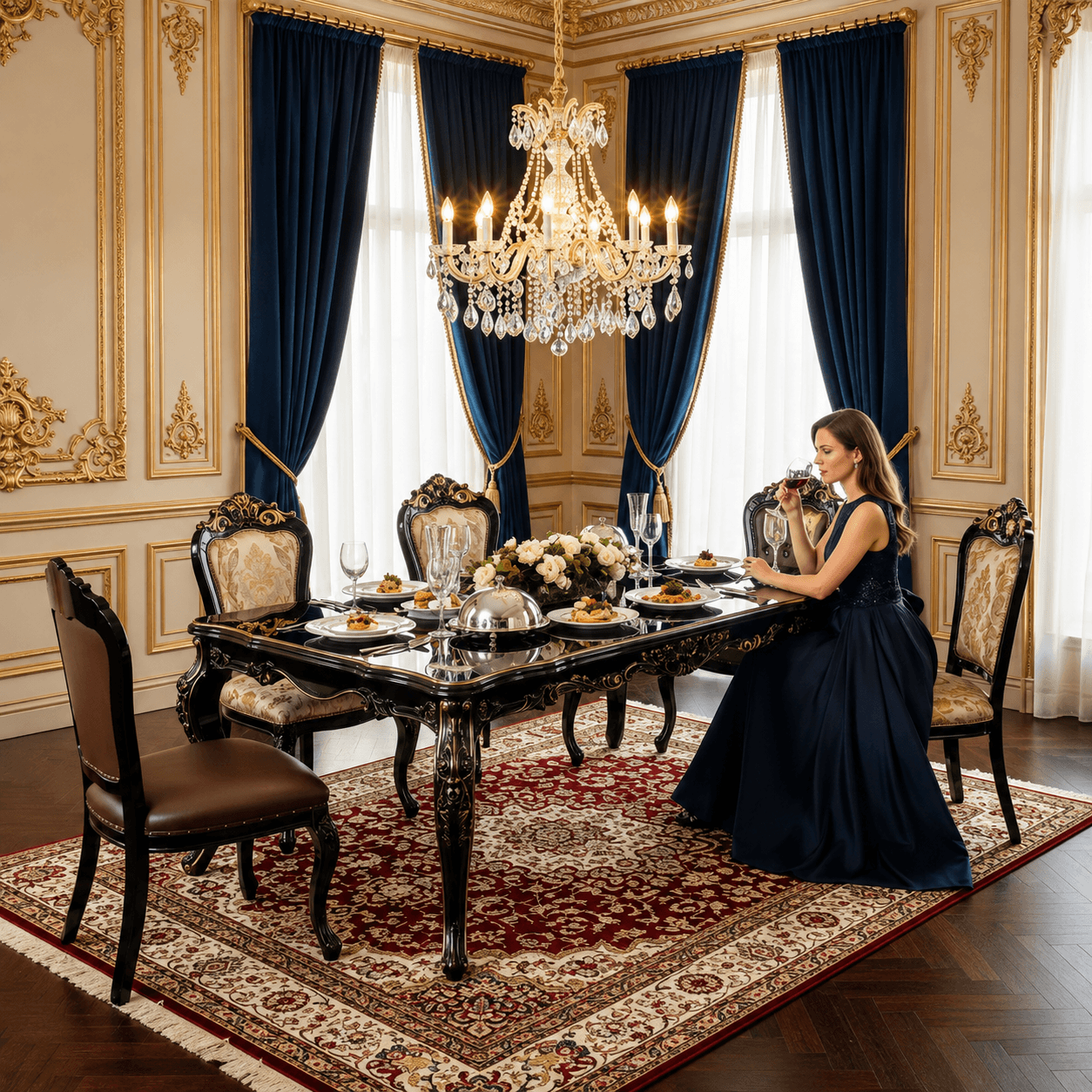 Carved Dining Table