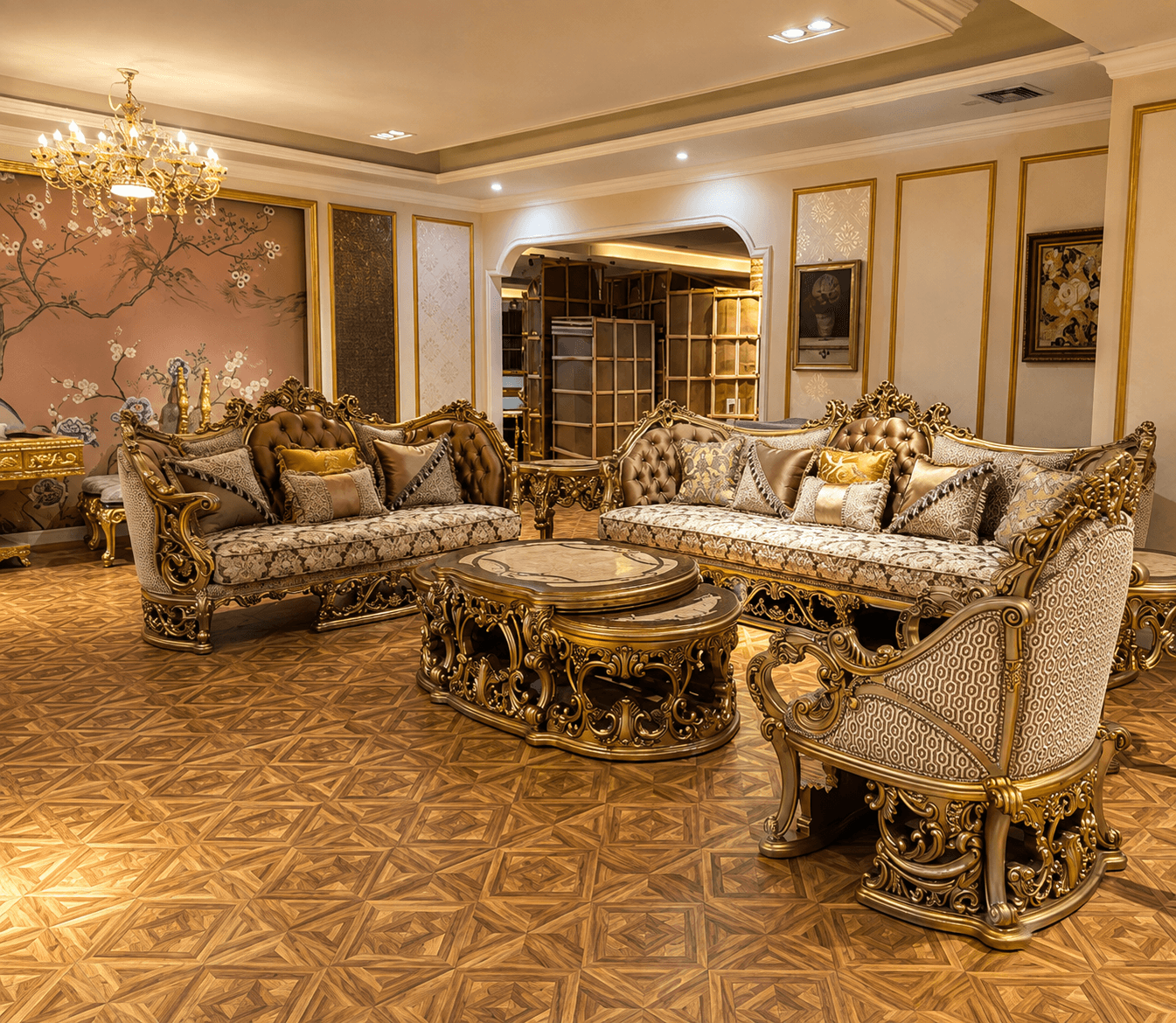 Carved Sofa Set