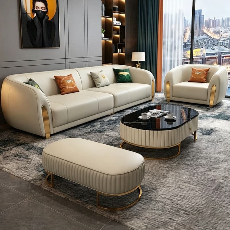 Leather Sofa Set