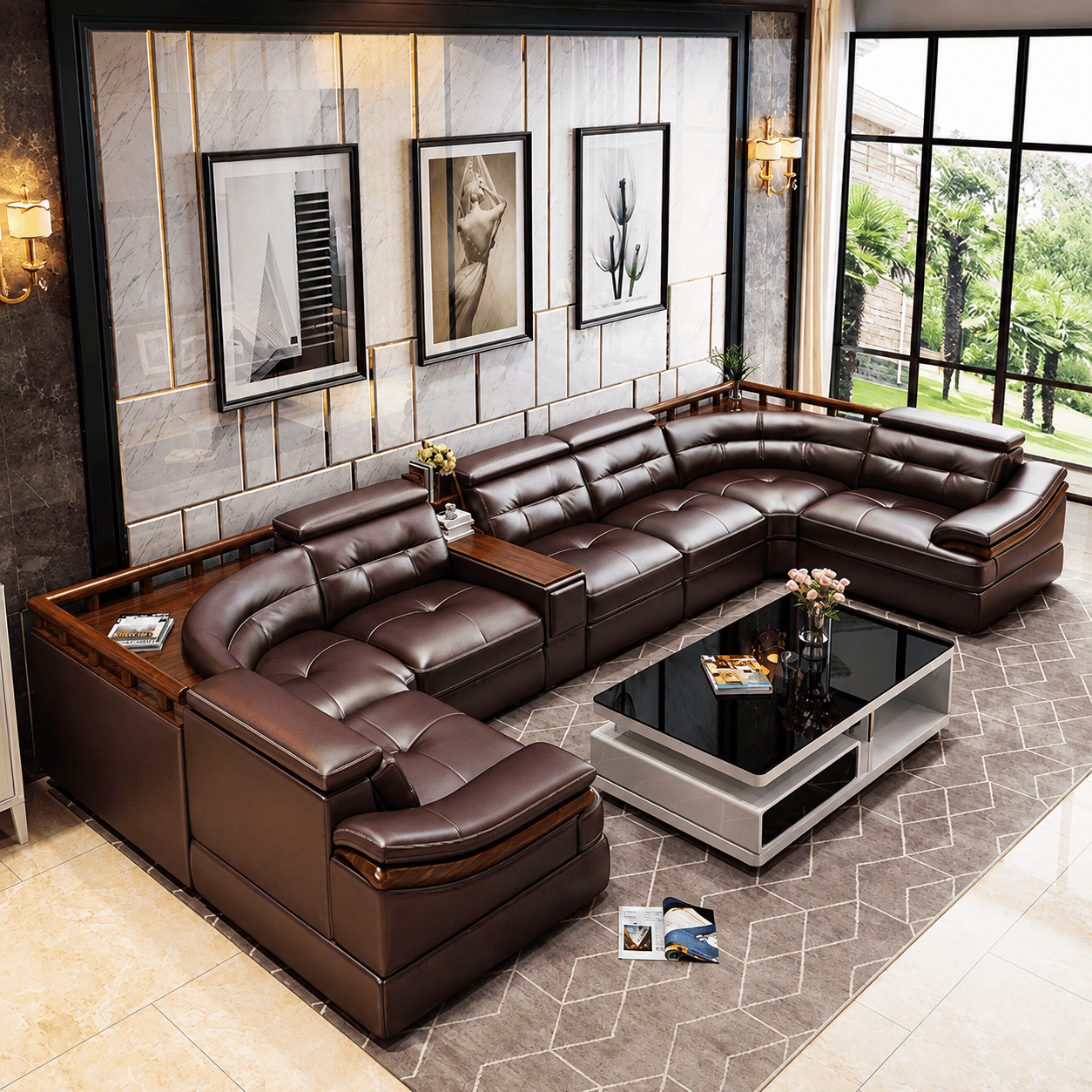 U Shaped Sofa Set
