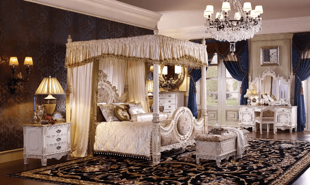Royal Elegance Carved King Bed