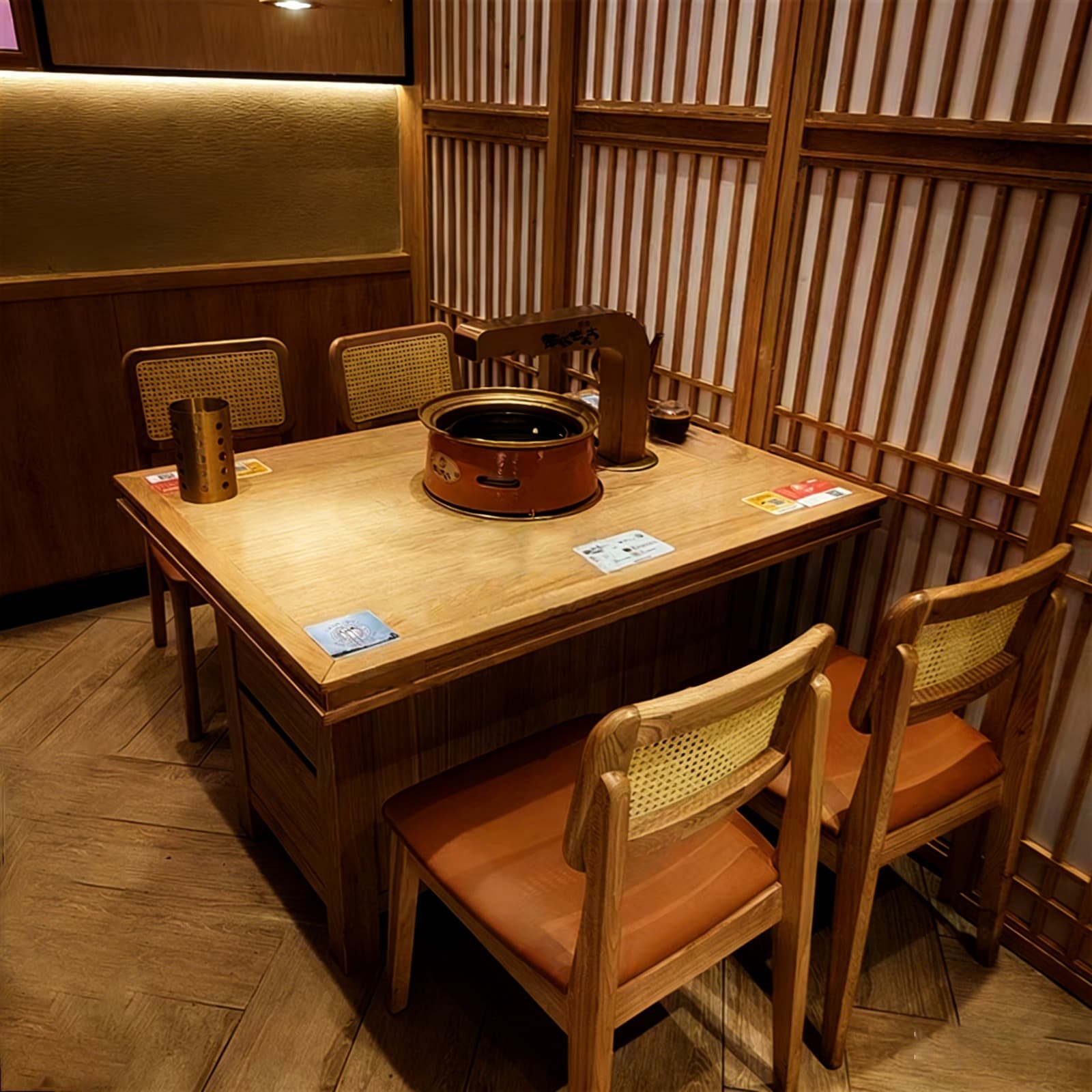 4 Seater Wooden Square Dining