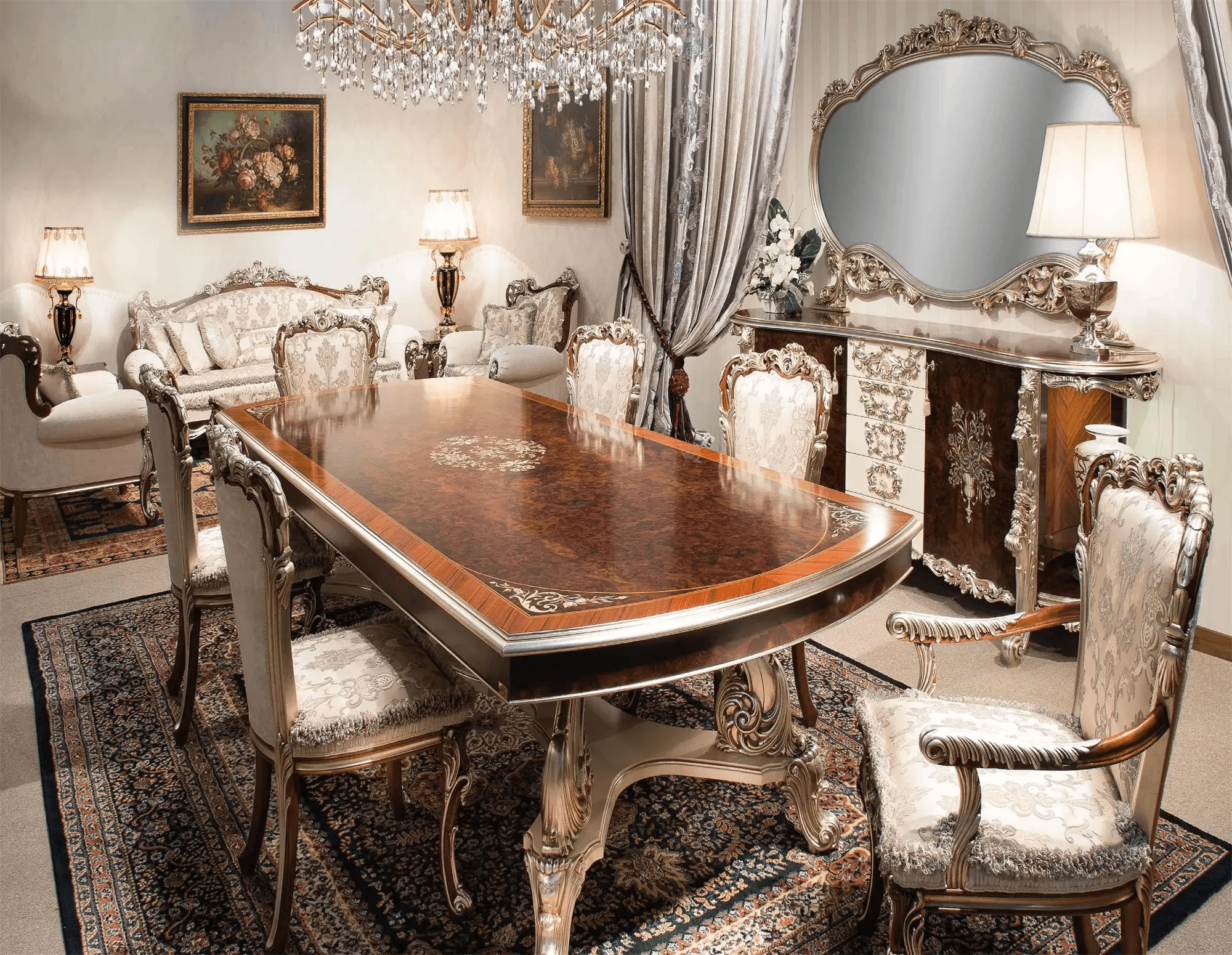 Luxury Antique Style Dining Table