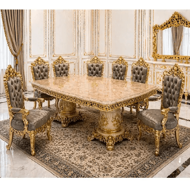Ornate Carved Dining Table