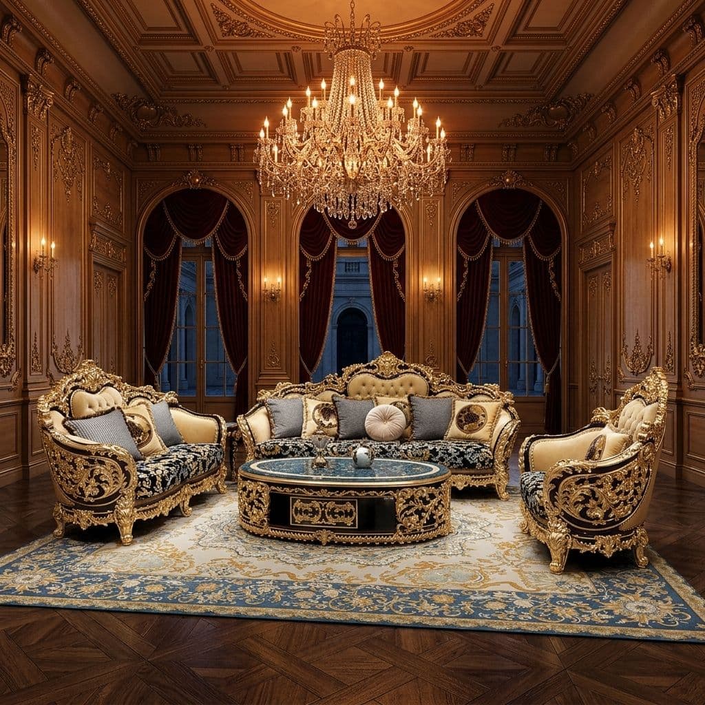 Royal Carved Ornate Sofa Set