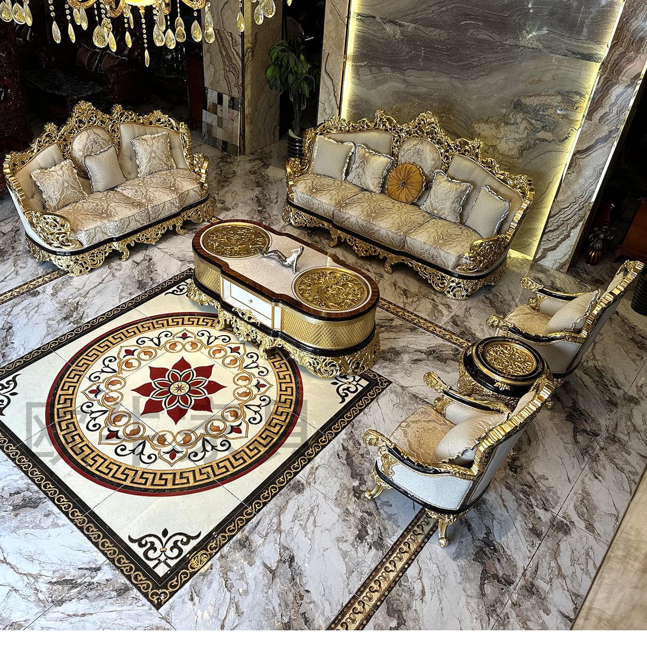 Royal Wooden Antique Sofa Set