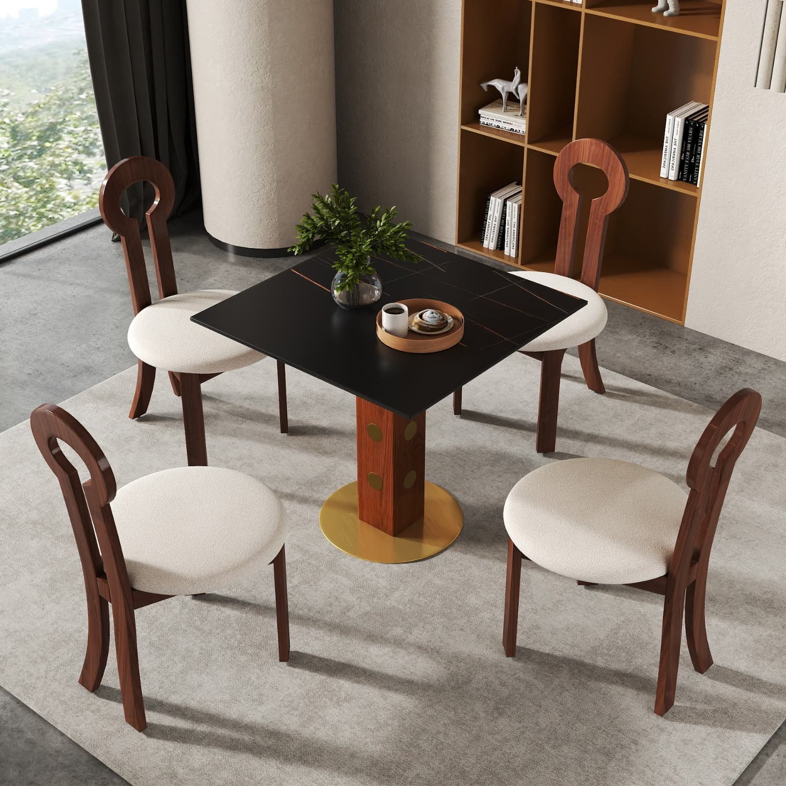 Antique Square Dining Table