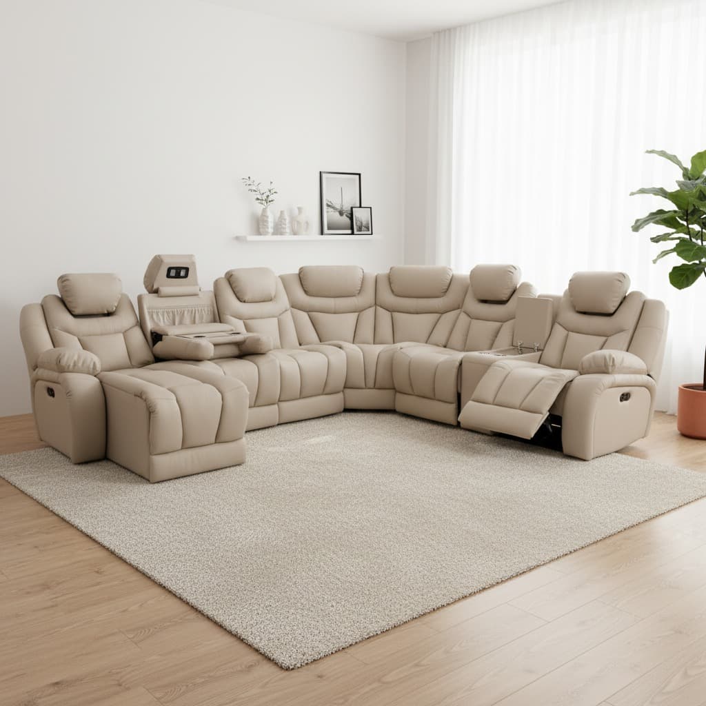 Designer Fabric U Shape Sofa