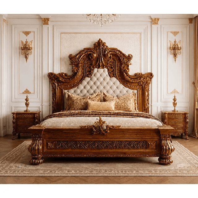 Carving Solid Wood Beds
