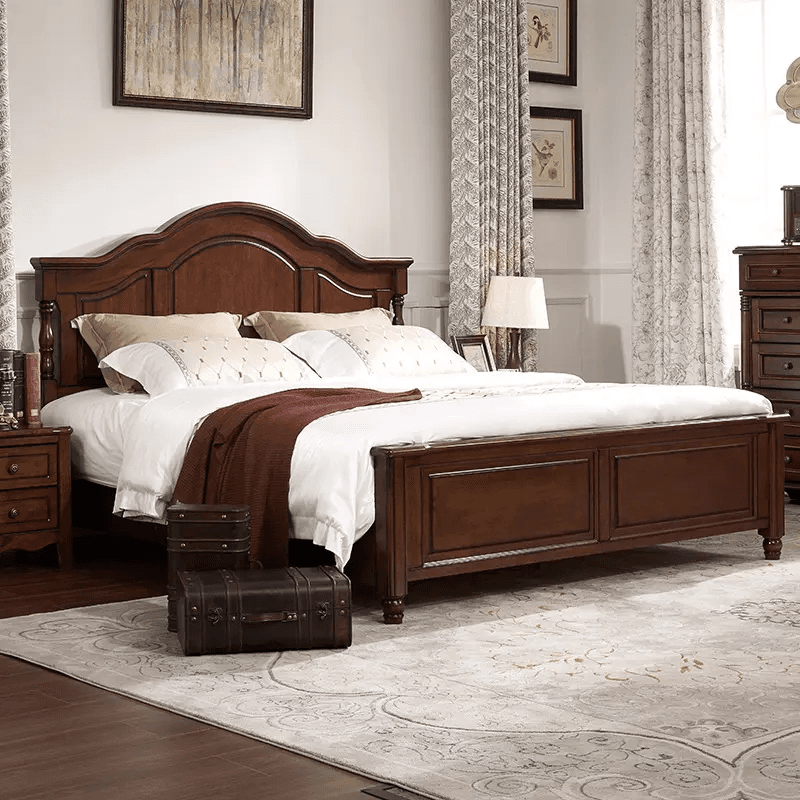 Rustic Wood Finish Bed