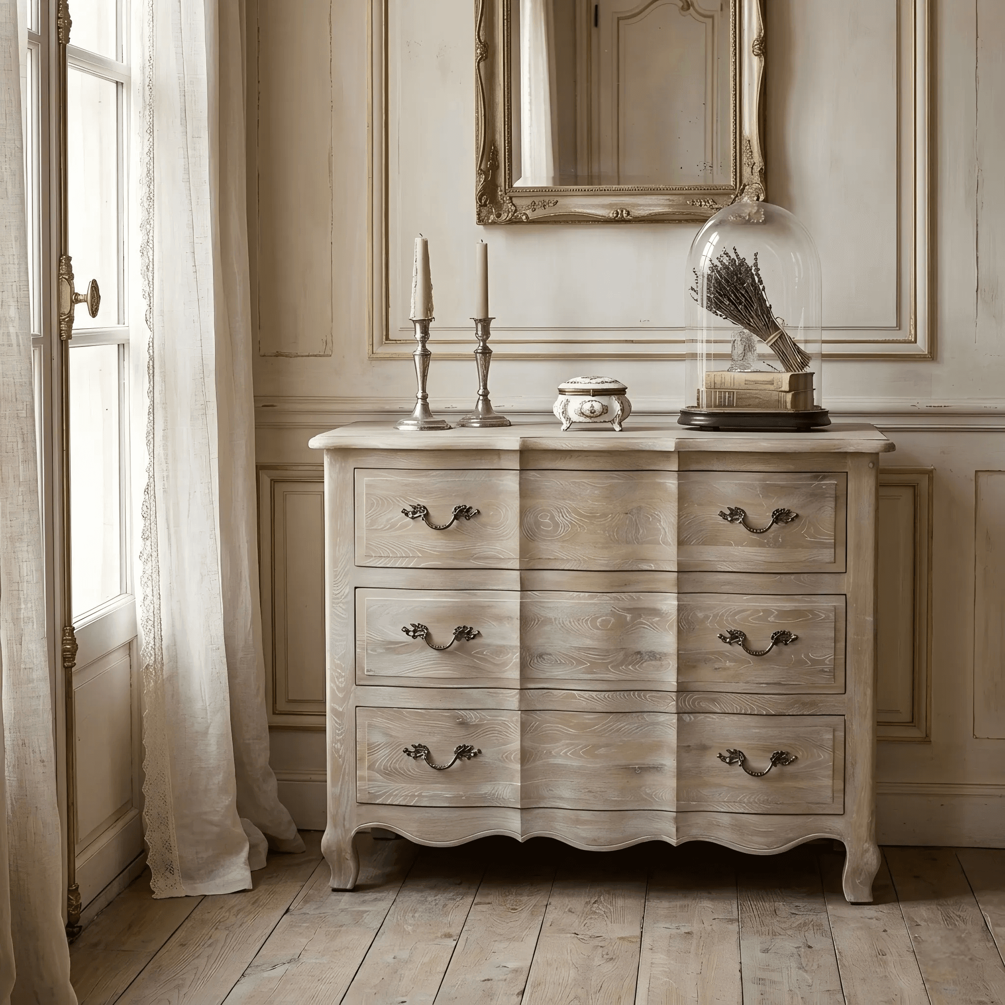 Antique Wooden 3 Chest Of Drawer