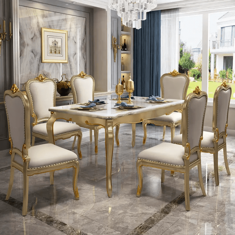 6 Seater Golde Royal Antique Dining Set