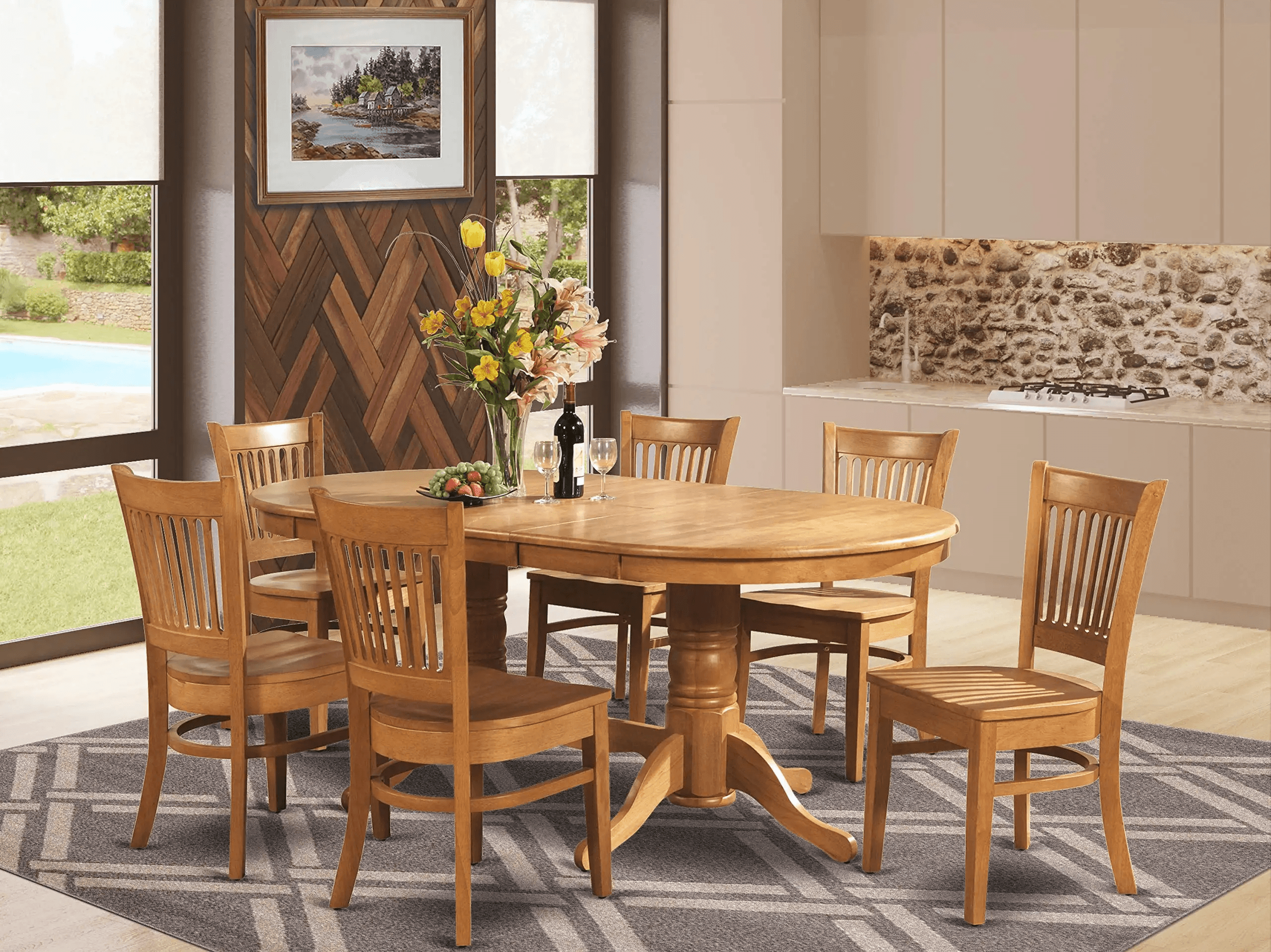 Vintage Wooden Dining Set