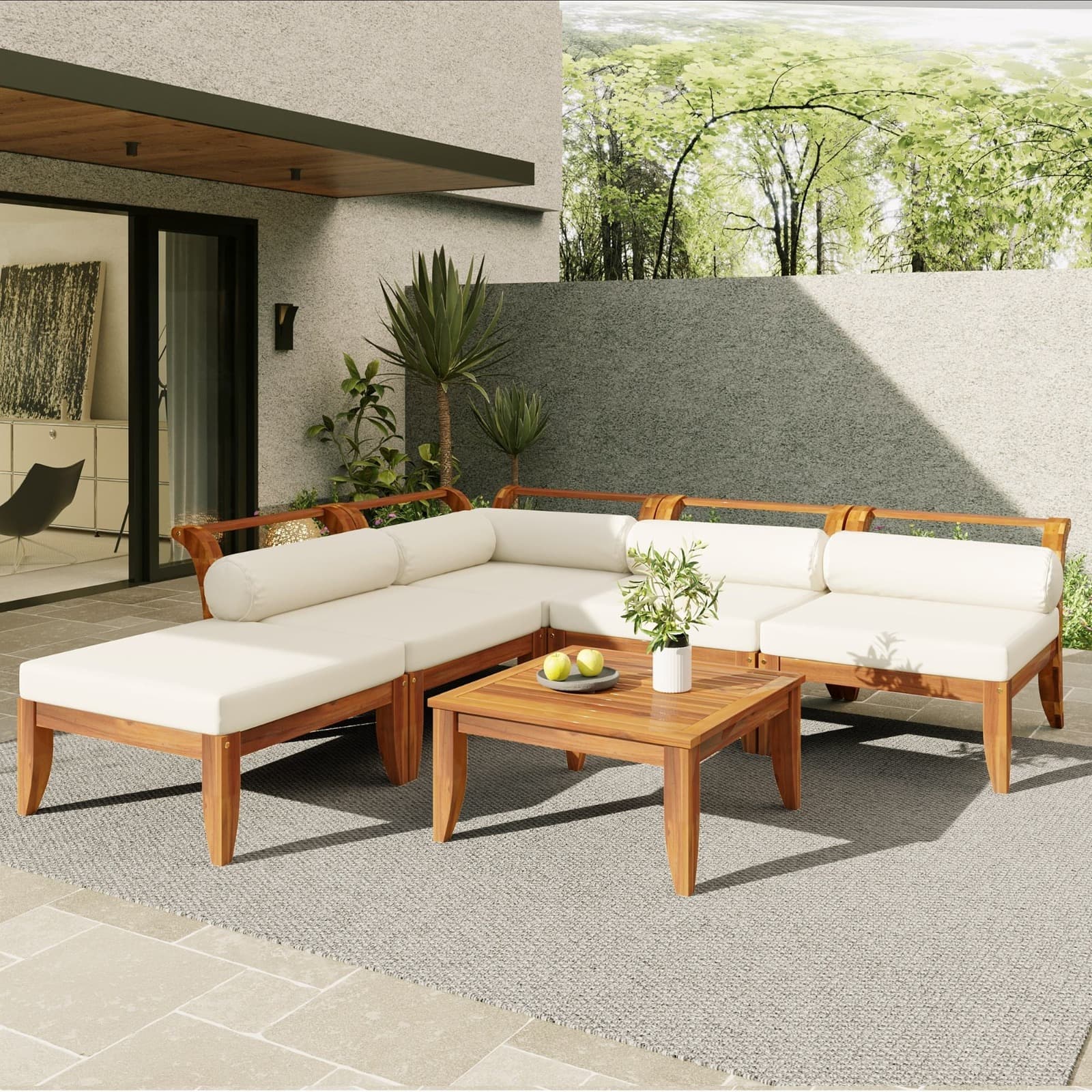 Master L shape Sofa Set Solid
